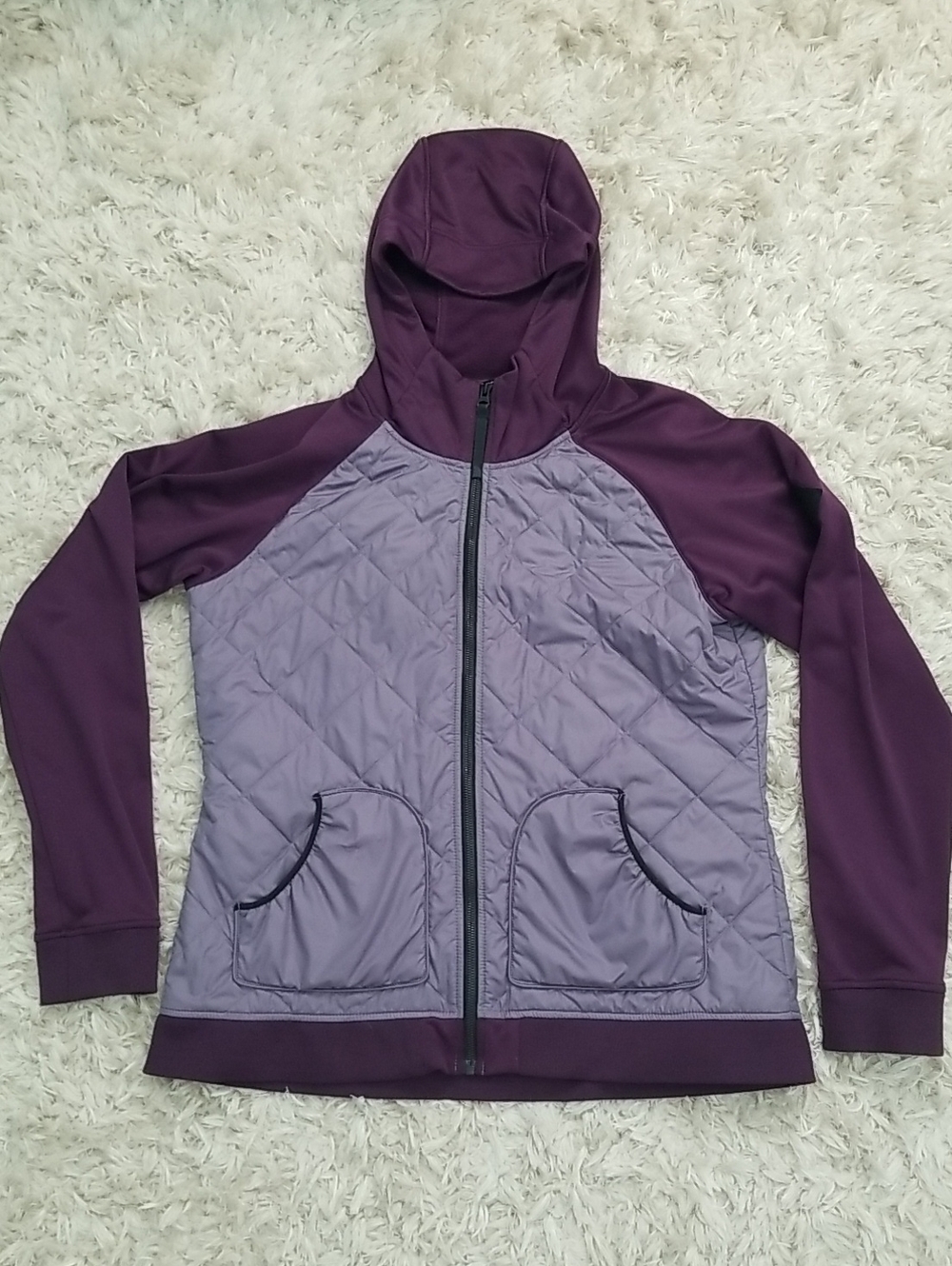 The North Face Purple Quilted Fleece Jacket